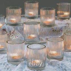 72pcs Votive Candle Holders, Clear Glass Votives Candle Holder for Table Cent