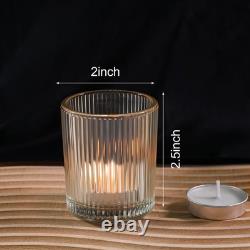 72pcs Votive Candle Holders, Clear Glass Votives Candle Holder for Table Cent