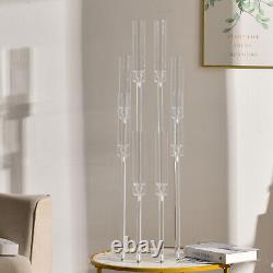 8 Arms Clear Candlesticks Holder for Wedding Party Decorations 38.5 inches