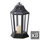 8 Black Moroccan 10 Tall Candle Holder Lantern Light Wedding Table Centerpiece