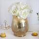 8 Gold 8 Tall Crackle Glass Candle Holders Vases Wedding Party Centerpieces