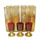 8 Vtg 1930s Christian Devotional Duraglas Candle Holders Cross + 3 Red Votive