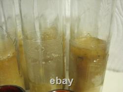 8 Vtg 1930s Christian Devotional DuraGlas Candle Holders Cross + 3 Red Votive