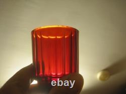 8 Vtg 1930s Christian Devotional DuraGlas Candle Holders Cross + 3 Red Votive