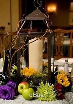 8 black 12 tall Malta Candle holder Lantern light wedding table centerpiece