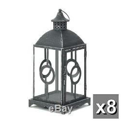 8 distressed gray 15 tall Candle holder Lantern Lamp wedding table centerpieces