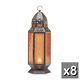 8 Large Amber 19 Tall Moroccan Candle Holder Lantern Wedding Table Centerpiece