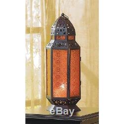8 large amber 19 tall Moroccan Candle holder Lantern wedding table centerpiece