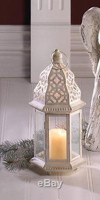 8 lot White Moroccan 12 shabby Candle holder lantern wedding table centerpiece