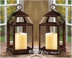 8 rustic bronze 12 Malta modern Candle Lantern holder wedding table decorations