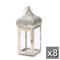 8 silver 13 Moroccan mushroom Candle holder lantern wedding table centerpiece