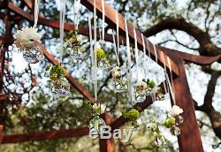80 Wedding Glass Hanging orb sphere ball tealight candle holder outdoor event