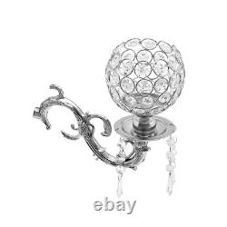 89cm Table Candelabra Votive Candle Stick Holder 5 Arm Glass Crystal Centerpiece