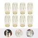 8pcs Art Candle Holders Glass Hurricane Candlestick Metal Rack Stands Home Decor