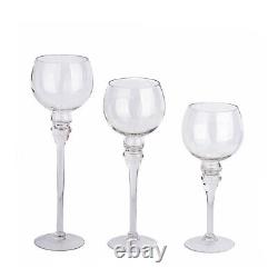 9 Clear Glass Globe Candle Holders Vases Wedding Party Centerpieces Decorations