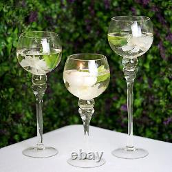 9 Clear Glass Globe Candle Holders Vases Wedding Party Centerpieces Decorations