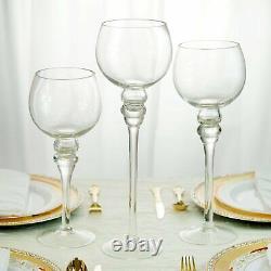 9 Clear Glass Globe Candle Holders Vases Wedding Party Centerpieces Decorations