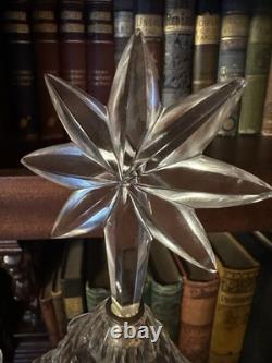 A Beautiful Pair Of Cut Glass Two Branch Candelabras/Candlesticks Free Shipping