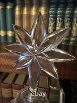 A Beautiful Pair Of Cut Glass Two Branch Candelabras/Candlesticks Free Shipping