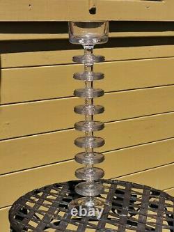 A Wedgwood Glass Sheringham Candlestick with Nine Disks! Ronald Stennett-Wilson