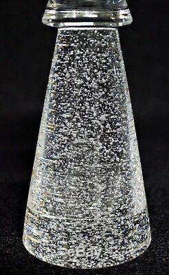 A pair of Steuben Glass Stardust Candlesticks David Dowler