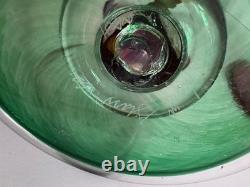 Adorable Signed Chatham Glass Co Candle Holders Candlesticks Set of 3 MINT