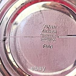 Alvin Sterling Candle Holders With Etched Glass Globes Set Of 2