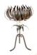 Amazing Forged Iron And Glass Candle Holder Candelabra Stand Blooming Lotus