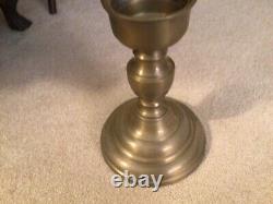 Amber Pillar, Candle Holder, 27 Tall /10.5 Diam, Glass/Metal Hurricane, Pier 1