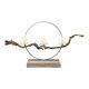 Ameera 23.5 Inch Twig Candleholder Antiqued Silver Champagne Iron Finish