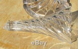 Antique Baccarat 3 Arm Glass Candelabra with Top Vase