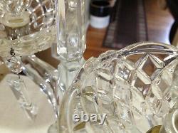 Antique Baccarat Crystal 2 Arm Dauphin Dolphin Candelabra French Centerpiece
