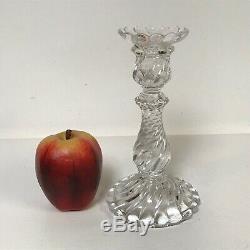 Antique Baccarat French Crystal Bambous Swirl Candlestick
