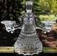 Antique Clear Pressed Glass 3 Light Candleholder Candelabra C1890 Doyle