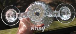 Antique Clear Pressed Glass 3 LIGHT CANDLEHOLDER Candelabra c1890 DOYLE