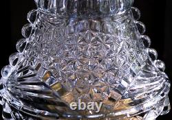 Antique Clear Pressed Glass 3 LIGHT CANDLEHOLDER Candelabra c1890 DOYLE