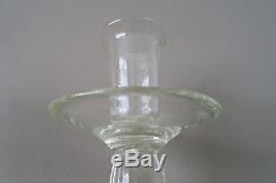 Antique French Glass Candle Stick Holder, Hand Made, Unique, price for two