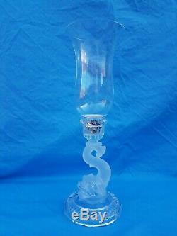 Antique French, superb candlestick baccarat, crystal, 20th