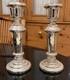 Antique Mercury Glass Pair Of Candle Holders 8 3/4 X 3.5