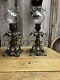 Antique Ornate Candle Holders Gold Brass