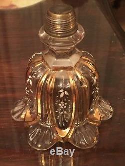 Antique & Rare Baccarat Glass Candlestick Tulip Candle Holder Cup Finial Part