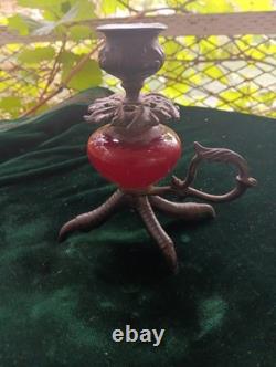 Antique Victorian Claw Foot Candlestick