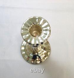 Antique Vintage Mercury Glass Sliver Nitrate Single Candlestick Candle Holder