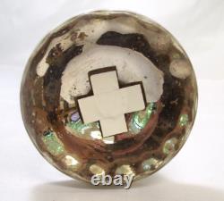 Antique Vintage Mercury Glass Sliver Nitrate Single Candlestick Candle Holder