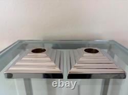 Art Deco 1930's Candlesticks for Bel Geddes Revere Manhattan Cocktail Set Priess