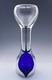 Art Glass Cobalt And Clear Candle Holder By Jacob Pfeifer