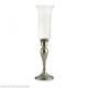 Arte Italica Giovanna Pewter And Glass Taper Hurricane Candle Holder Made Italy