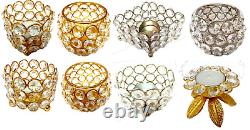 Assorted Lot 10pc Crystal Bowl Tea Light Candle Holder Handicraft home decor