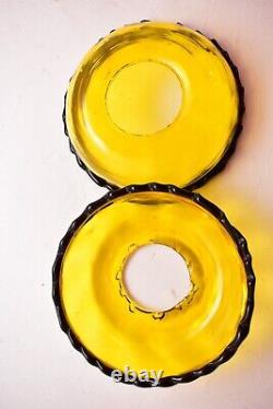 Atq 14 Murano Yellow Art Glass Candle Holders Sticks Archimede Seguso Venetian