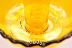 Atq 14 Murano Yellow Art Glass Candle Holders Sticks Archimede Seguso Venetian